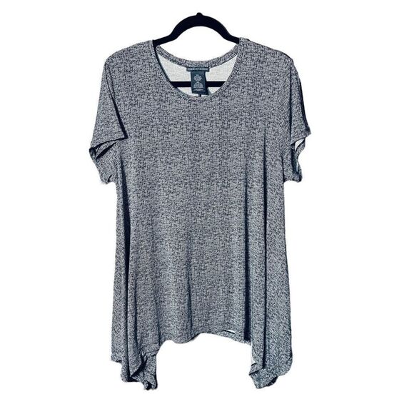 Chelsea & Theadore Black & White Stretchy Round Neckline, Short Sleeves Sz XXL - Picture 1 of 8